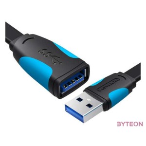 Flat USB 3.0 extender Vention VAS-A13-B200 2m Black