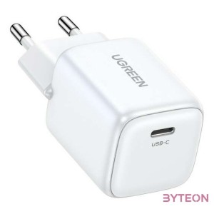 UGREEN 15326 Nexode mini töltő, USB-C, PD3.0, QC4.0, GaN, 30W (fehér)