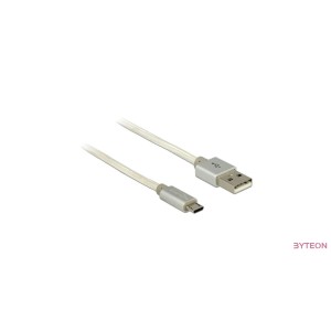 Delock 83916 USB-A apa - USB micro-B apa 1m - Fehér
