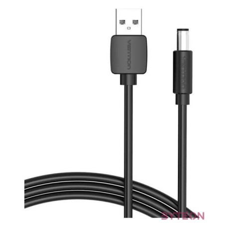 Power Cable USB 2.0 to DC 5.5mm Barrel Jack 5V Vention CEYBF 1m (black)
