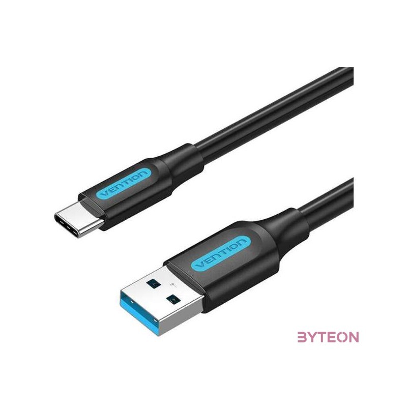 USB 3.0 A to USB-C Cable Vention COZBG 3A 1.5m Black PVC