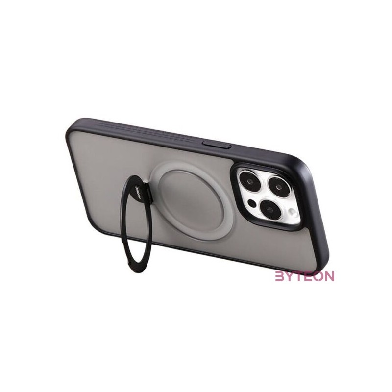 Magnetic protective phone case with holder Joyroom JR-BP004 for iPhone 15 (graphite black)