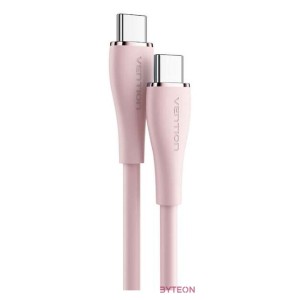 USB-C 2.0 to USB-C Cable Vention TAWPG 1.5m, PD 100W,  Pink Silicone