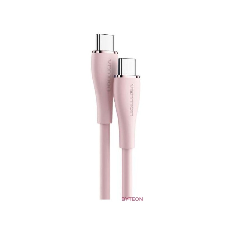 USB-C 2.0 to USB-C Cable Vention TAWPG 1.5m, PD 100W,  Pink Silicone