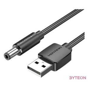 Power Cable USB 2.0 to DC 5.5mm Barrel Jack 5V Vention CEYBF 1m (black)