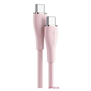 USB-C 2.0 to USB-C Cable Vention TAWPG 1.5m, PD 100W,  Pink Silicone