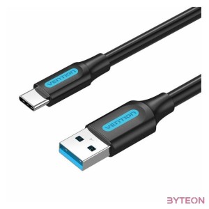 USB 3.0 A to USB-C Cable Vention COZBG 3A 1.5m Black PVC