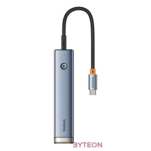 Baseus UltraJoy Series 5-Port HUB AIR, USB-C - HDMI, USB3.0x2, PD, RJ45 (szürke)