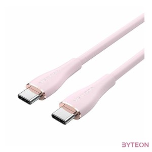 USB-C 2.0 to USB-C Cable Vention TAWPG 1.5m, PD 100W,  Pink Silicone