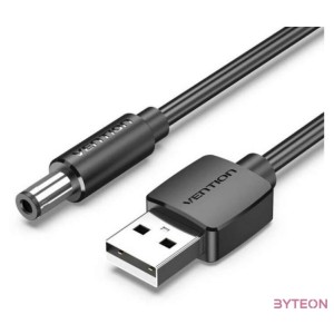 Power Cable USB 2.0 to DC 5.5mm Barrel Jack 5V Vention CEYBF 1m (black)