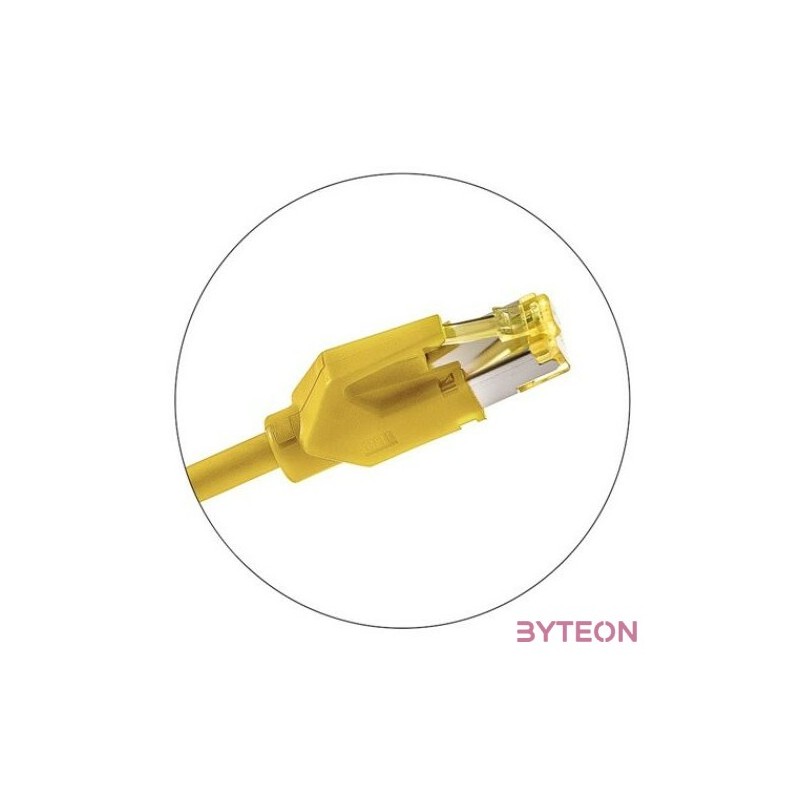 KE-Line Cat6A 10Gigabit STP LSOH Patch Kábel 0,5m sárga