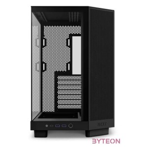 NZXT H6 Flow (2023) fekete (táp nélküli) ablakos ATX ház