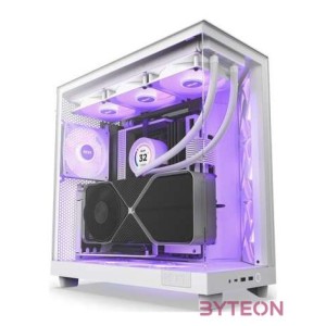 NZXT H6 Flow RGB (2023) fehér (táp nélküli) ablakos ATX ház