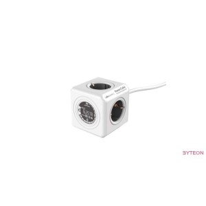 Allocacoc PowerCube Extended Monitor 4 aljzat (1.5m) - Fehér/Szürke