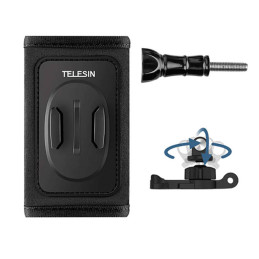 Telesin backpack strap mount kit with 360° J-hook mount for sports cameras (GP-BPM-005)