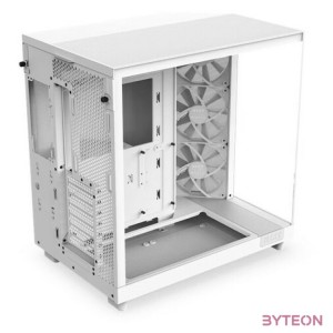 NZXT H6 Flow (2023) fehér (táp nélküli) ablakos ATX ház