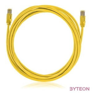 KE-Line Cat6A 10Gigabit STP LSOH Patch Kábel 1m sárga
