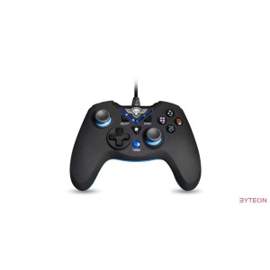 Spirit of Gamer XGP Gamepad USB [PC, PS3] - Fekete/Kék