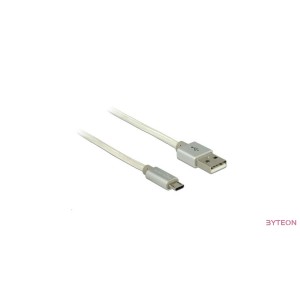 Delock 83916 USB-A apa - USB micro-B apa 1m - Fehér
