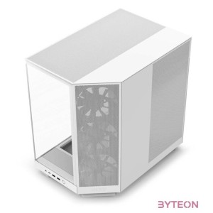 NZXT H6 Flow (2023) fehér (táp nélküli) ablakos ATX ház