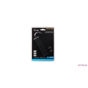 HUB i-tec U3GL3SLIM 3 port + RJ45 [USB3.0] - Fekete