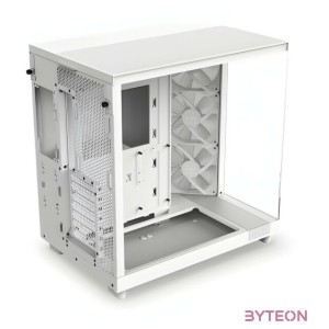 NZXT H6 Flow RGB (2023) fehér (táp nélküli) ablakos ATX ház