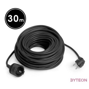 Delight 30m 3x1,5 mm2 fekete lengő hosszabbító