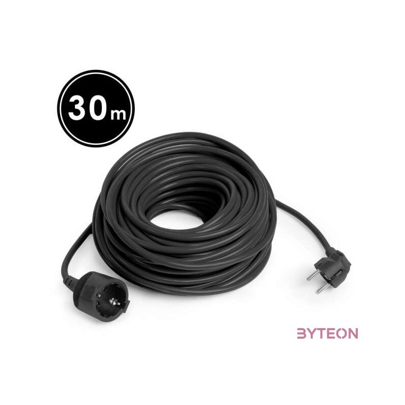 Delight 30m 3x1,5 mm2 fekete lengő hosszabbító