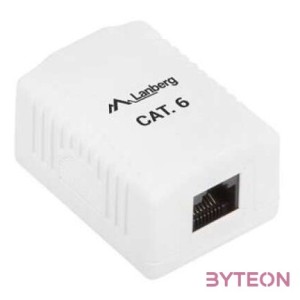 Lanberg OU6-0001-W Cat.6 UTP 1xRJ45 szimpla árnyékolatlan fali aljzat