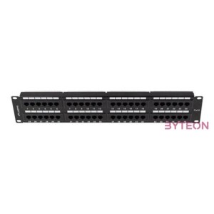 Lanberg PPU6-2048-B 19 2U 48port Cat6 UTP árnyékolatlan fekete patch panel