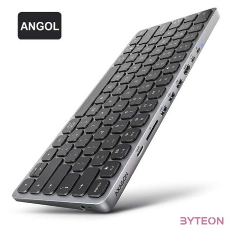 AXAGON HMC-KB-US Angol billentyűzet és hub