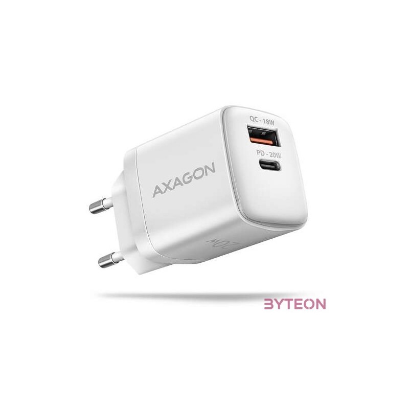 AXAGON ACU-PQ20W QC3.0,AFC,FCP  PD type-C 20W fehér töltő