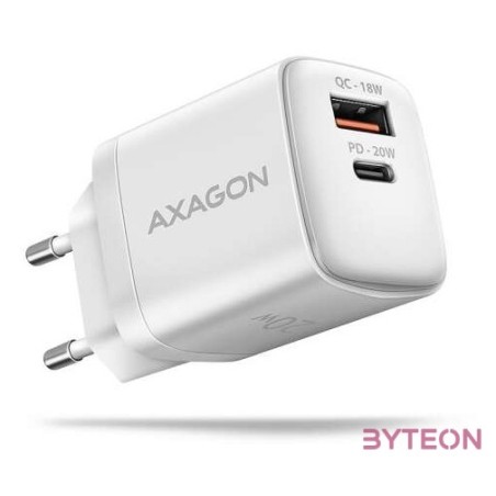 AXAGON ACU-PQ20W QC3.0,AFC,FCP  PD type-C 20W fehér töltő
