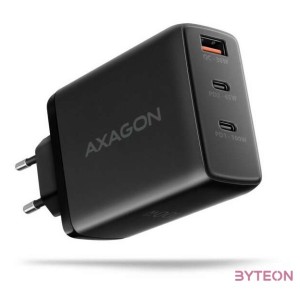 AXAGON ACU-DPQ100 3x port (USB  dual USB-C), PD3.0,QC4,PPS,Apple 100W fekete GaN töltő