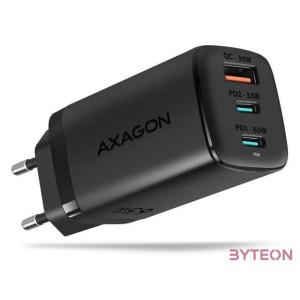 AXAGON ACU-DPQ65W 3x port (USB  dual USB-C), PD3.0,QC4,PPS,Apple 65W fehér GaN töltő