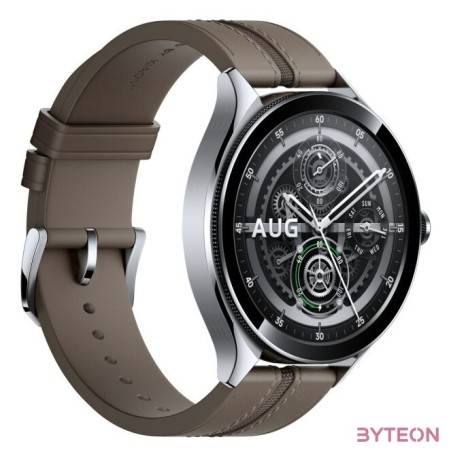 Xiaomi Watch 2 Pro 4G bőr szíjas ezüst okosóra