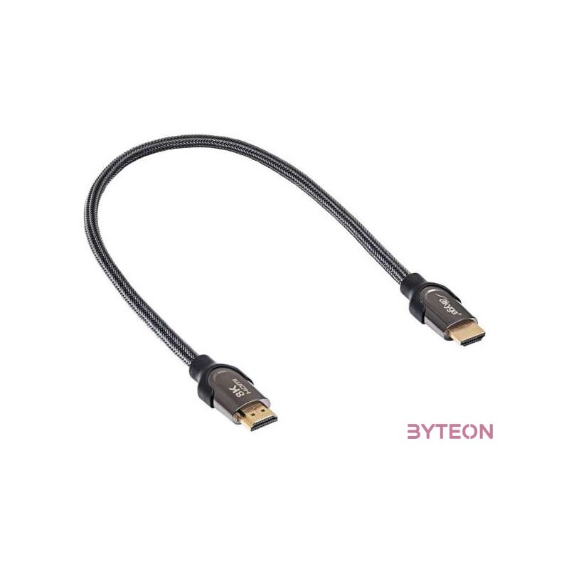 KAB Akyga AK-HD-05S HDMI ver. 2.1 Árnyékolt kábel - 0.5m