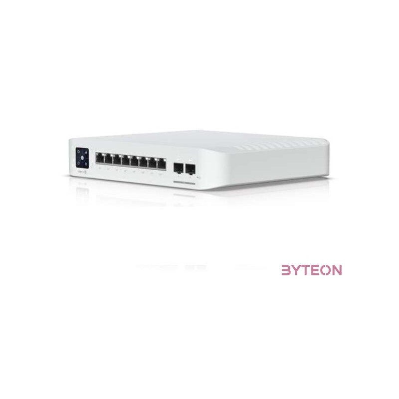 Ubiquiti USW-Pro-8-PoE 8port GbE LAN 6xPoE,PoE 2x PoE 2xSFP port 120W port L3 menedzselhető switch