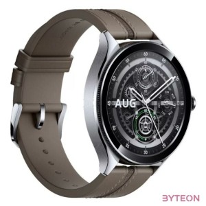 Xiaomi Watch 2 Pro 4G bőr szíjas ezüst okosóra