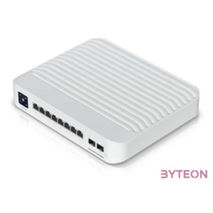 Ubiquiti USW-Pro-8-PoE 8port GbE LAN 6xPoE,PoE 2x PoE 2xSFP port 120W port L3 menedzselhető switch