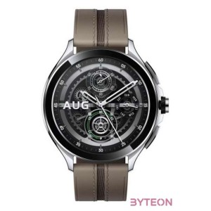 Xiaomi Watch 2 Pro 4G bőr szíjas ezüst okosóra