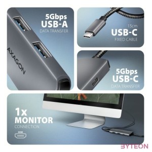 Axagon HMC-5H8K USB-C 5Gbps 5in1 8K hub