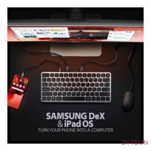 AXAGON HMC-KB-HU Magyar billentyűzet és hub