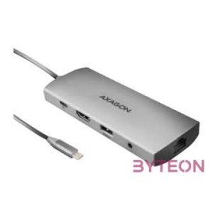 AXAGON HMC-8HLSA USB-C 3.2 Gen 1 3x USB-A  4K,30Hz HDMI  SD,microSD GLAN Audio PD 100W hub