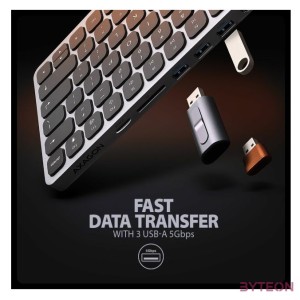 AXAGON HMC-KB-US Angol billentyűzet és hub