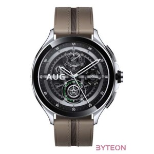 Xiaomi Watch 2 Pro 4G bőr szíjas ezüst okosóra