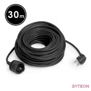 Delight 30m 3x1,5 mm2 fekete lengő hosszabbító