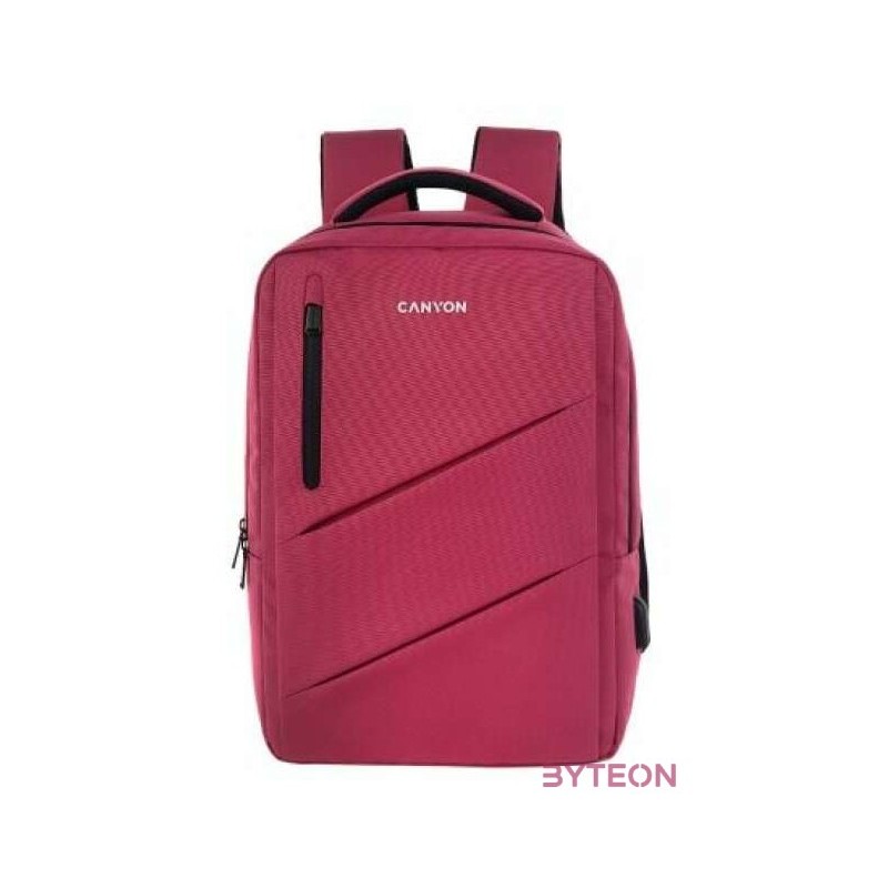 Canyon BPE-5 15,6 notebook poliészter hátizsák rózsaszín-fekete
