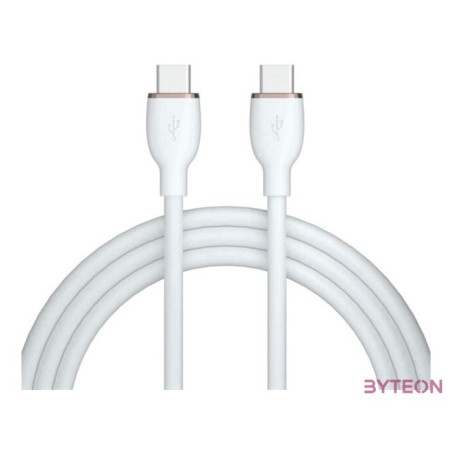 AVAX CB622 CREAMY Type C-Type C 60W, 1,5m fehér-rózsaarany gyorstöltő kábel