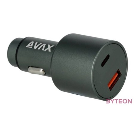 AVAX CC680B CARLY 140W USB AType C fekete autós töltő